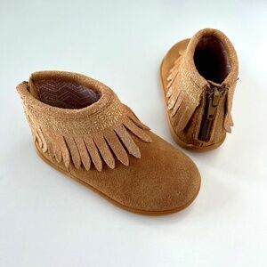 NWOT Tucker + Tate Moccasin Booties with Sparkly Fringe